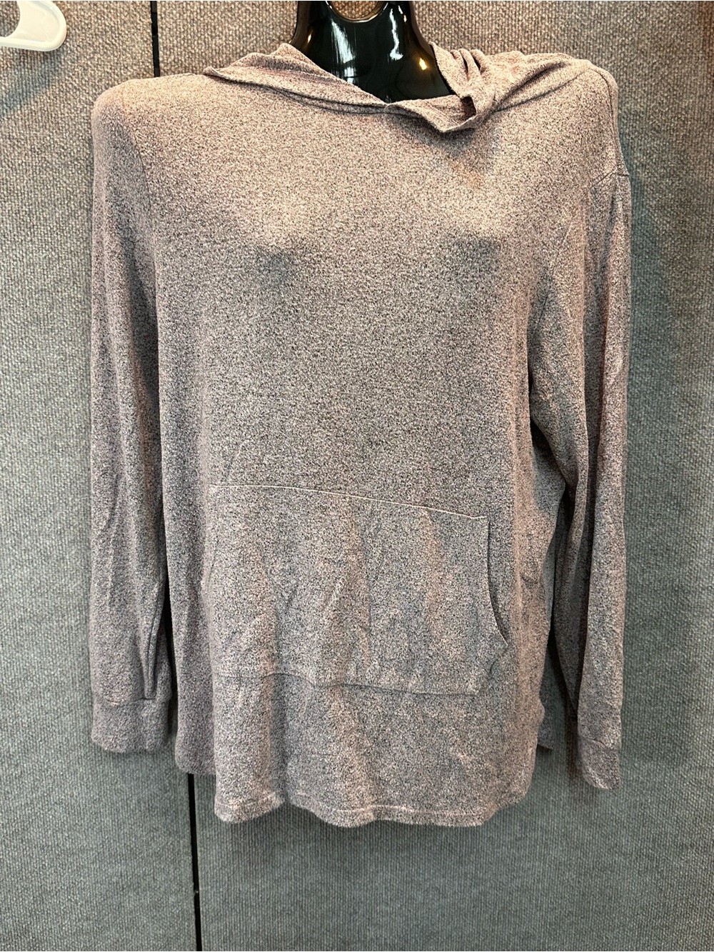 Light Gray Cozy Hooded Pullover Sweatshirt